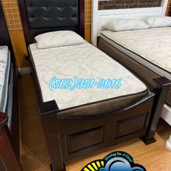 Twin Wooden Bed Frame No Mattress Or Boxspring Included 