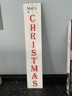 Merry Christmas Porch Leaner Holiday Decor