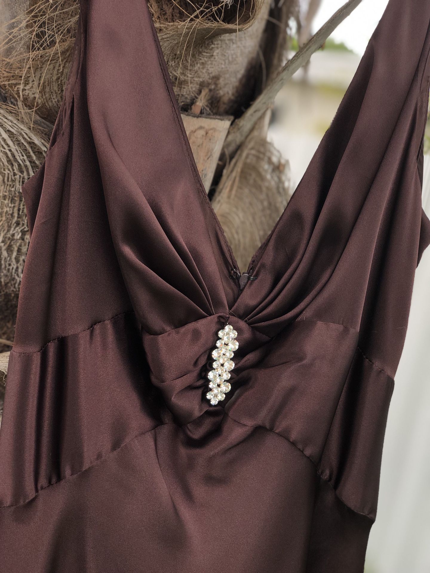 Blondie Nites brown mermaid cut long dress size 11. Used