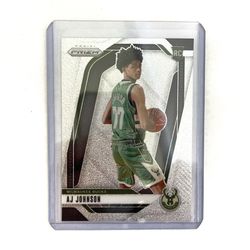 AJ Johnson 2024-25 Panini Prizm GLITTER PRIZM ROOKIE #251 RC SSP Bucks Case Hit