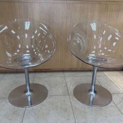 ERO [S] BY KARTELL WITH STARCK VINTAGE DESIGNER CHAIRS (PAIR)