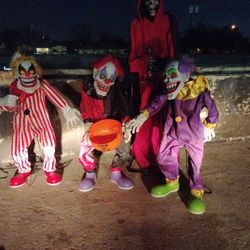 Scary clown and Grimm  Reaper Figurines