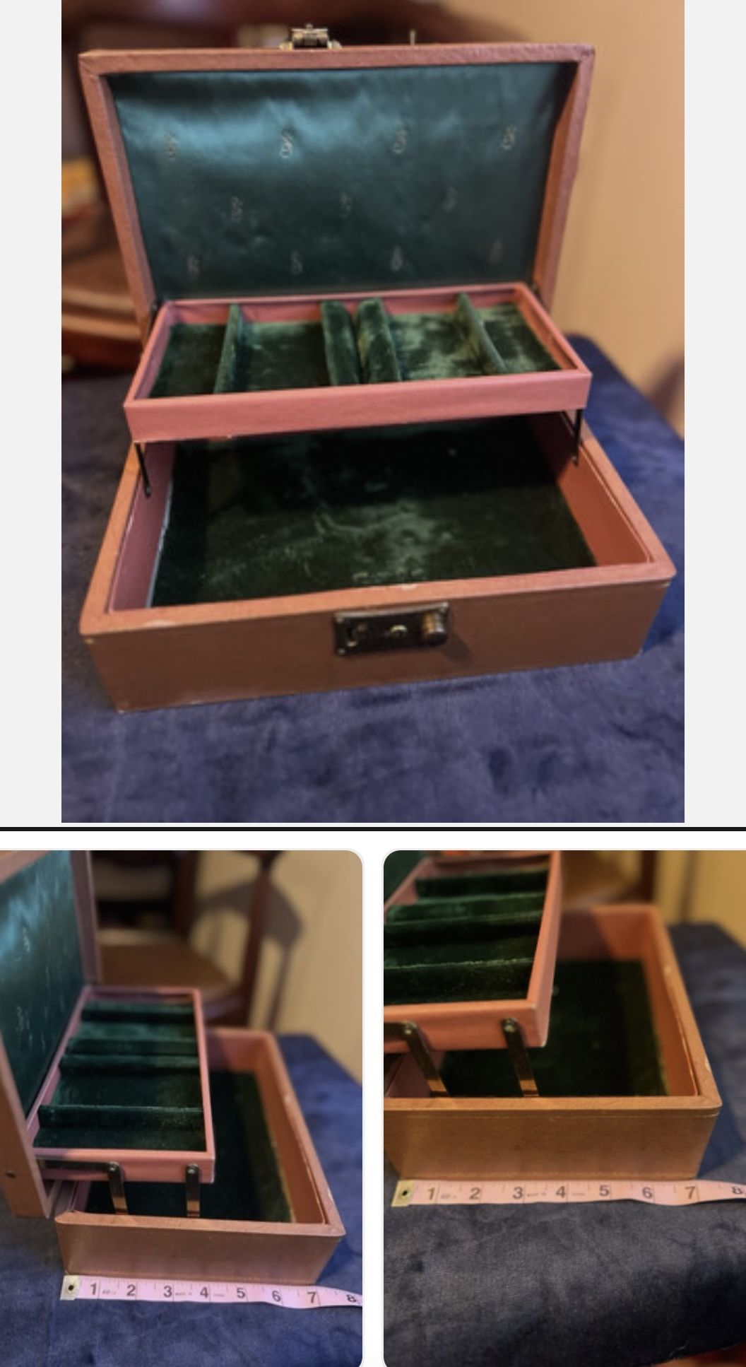 Vintage Mele & Co. Two Tier Jewelry Box