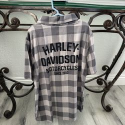 Boys Harley Davidson Flannel Shirt Motorcycle