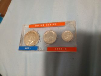 1964 Silver set,Half, Quarter n Dime.