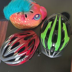 3 Kids / Youth Helmets. 