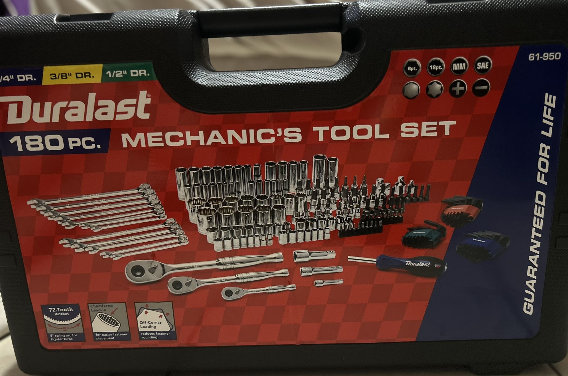 Duralast Mechanics Tool Set 180 Piece 
