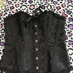 1pc Black Women’s Corset Top