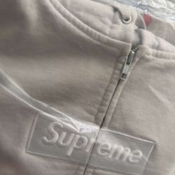 supreme zip up box logo
