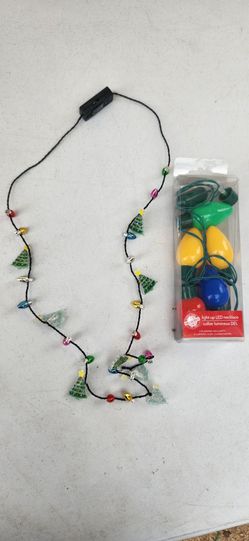Christmas Light-Up LED Necklaces Set of 2