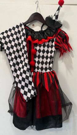 Girls clown Halloween Costume Dress size 5/7