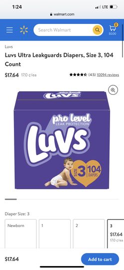 LUVS DIAPER SIZE (3)
