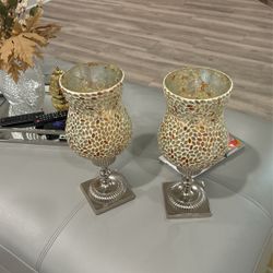 Glass candle holders