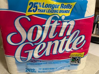 Soft 'n Gentle Toilet Paper 24 Rolls 25% more per role
