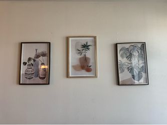 Glass framed wall art