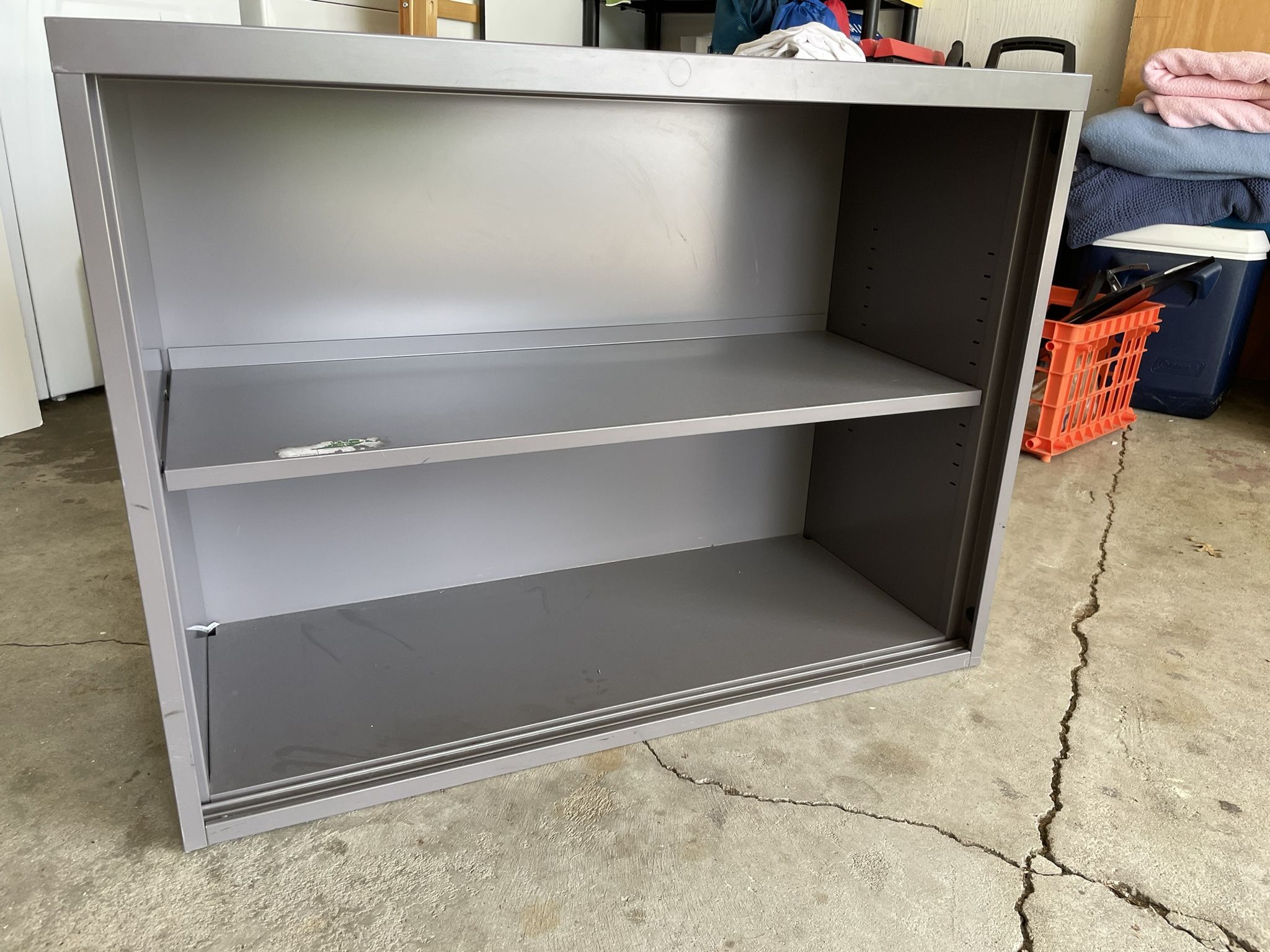 2 Shelf Metal Book Case.