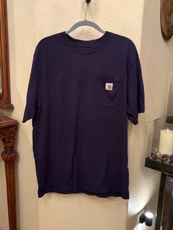 Carhartt Men’s Navy Short-Sleeve Pocket Loose Fit Oversized T-Shirt Size Large