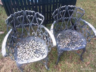 Antique cast chairs