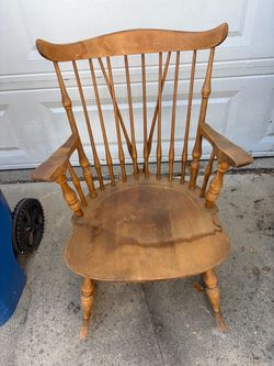 Vintage Wood Windsor Rocking Chair