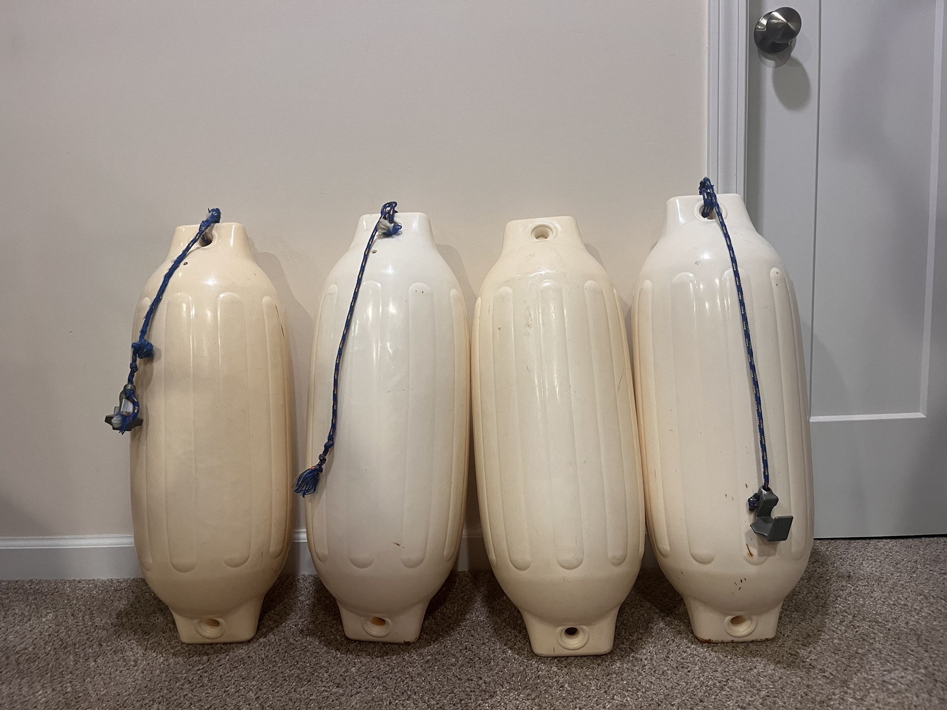 4 Ribbed Marine 10" X 28" Boat Fender Vinyl Bumper Dock Shield