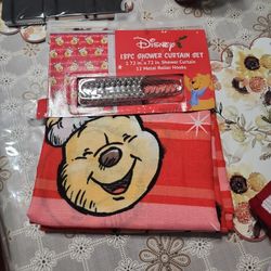 Winnie Pooh Christmas Shower Curtain