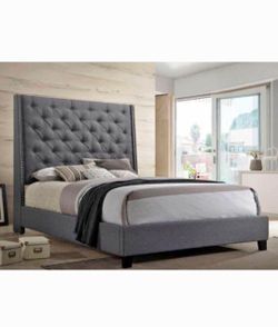 QUEEN BED FRAME NO MATTRESS HEADBOARD HEIGHT 67.3"