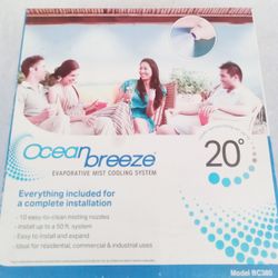 NEW Ocean Breeze Evaporative Mist Cooling System, 10 Misting Nozzles & 50 ft. Tubing are included