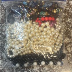 Bag Of Vintage Pearl Necklaces