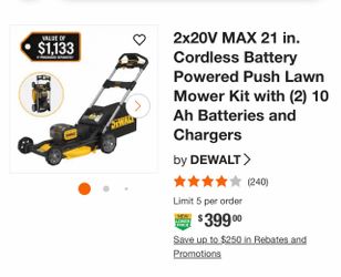 Push lawn mower DEWALT 2x20V MAX 21in Cordless Push Lawn Mower Kit