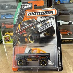🇺🇸 MATCHBOX MATTEL 2014 - Black Ford Bronco 4x4 - MBX EXPLORERS 113/120 - DIE CAST TOY 🇺🇸