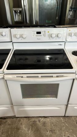 Whirlpool Electric Stove White SelfClean