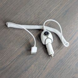 Car Charger with Coiled Cable For Older Apple Products