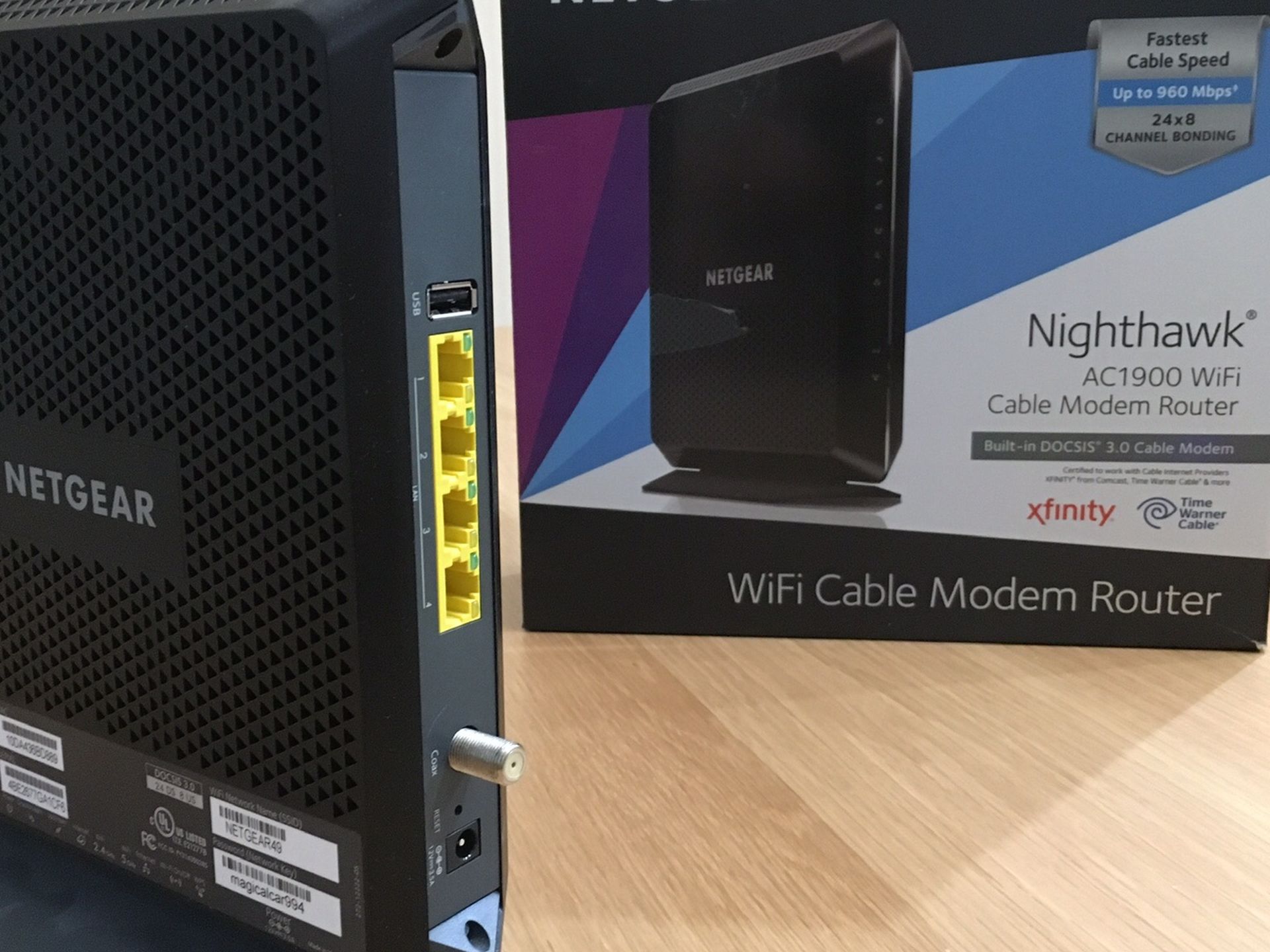 NETGEAR Nighthawk AC1900 WiFi Cable Modem Router (C7000)