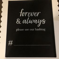 Hanging Wedding Hashtag Chalkboard