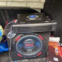 Duel Coil Subwoofer And Amplifier 