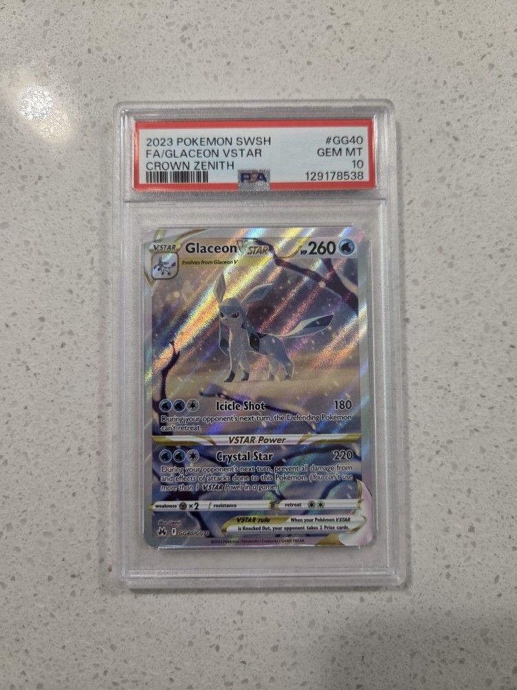 Glaceon Vstar Crown Zenith PSA 10