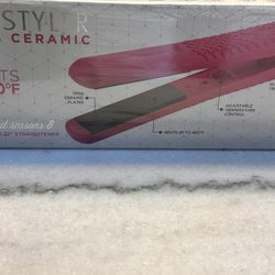 100% Ceramic Hot Pink Straightener 1.25” 