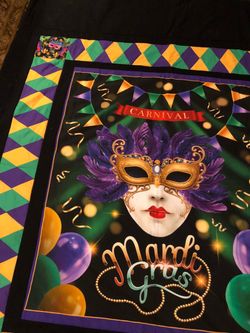 MARDI GRAS HANDMADE QUILT