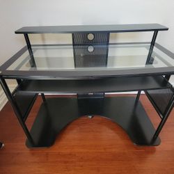 Glass Top Desk With Wheels