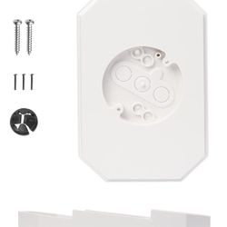 Siding Mounting Block, White Siding Mounting Kit with Built-in Box, Siding Lamp Mounting Block for 1/2 inch Lap Double Siding