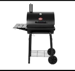 New Other Char-Griller Wrangler Charcoal Grill in Black With Metal Shelves