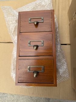 New small rustic real wood chest.