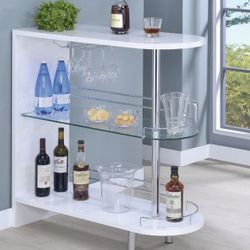 ✨3-tier Bar Table (Glossy White and Clear)                                                       🔥CLEARANCE 🔥
