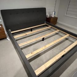 King Bed frame and two Bunkie boards