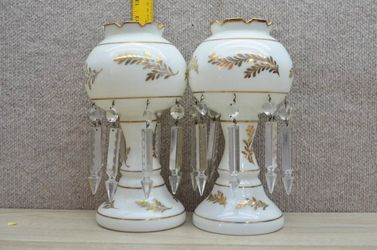 Pair of Antique 11" Mantle Lusters
