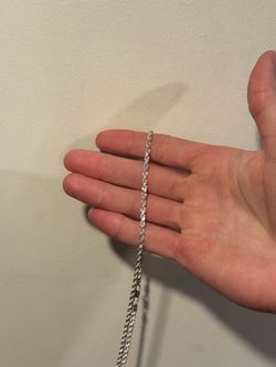 3.1 MM Solid Silver Rope Chain