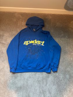 Blue used Sp5der hoodie