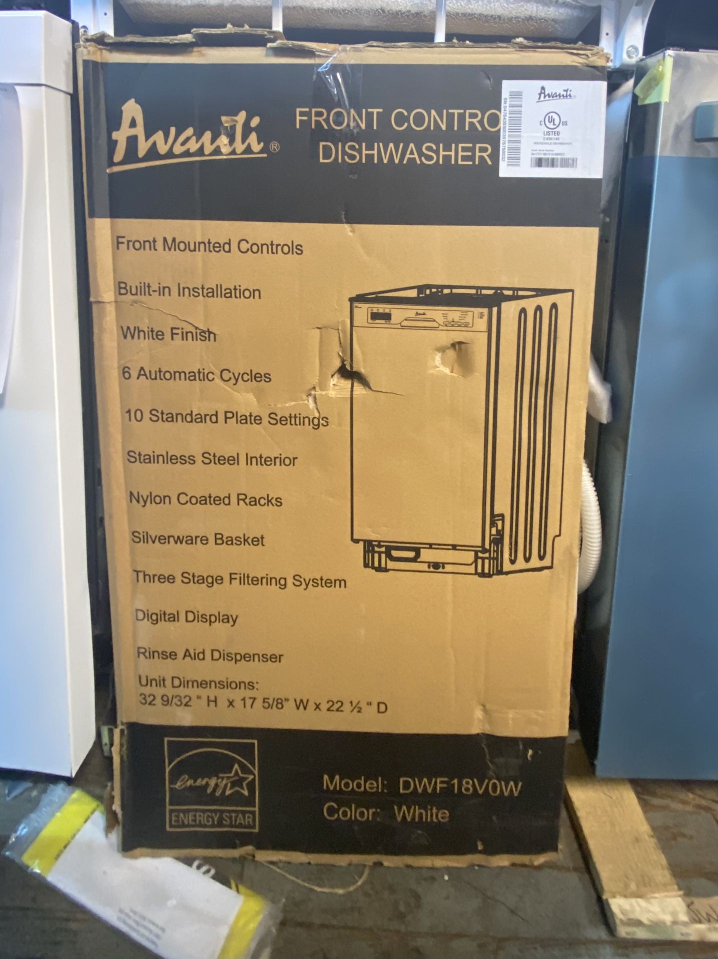 Avanti Front Control Dishwasher