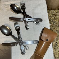 2 Sets. BOY SCOUTS Of AMERICA UTENSIL SETS