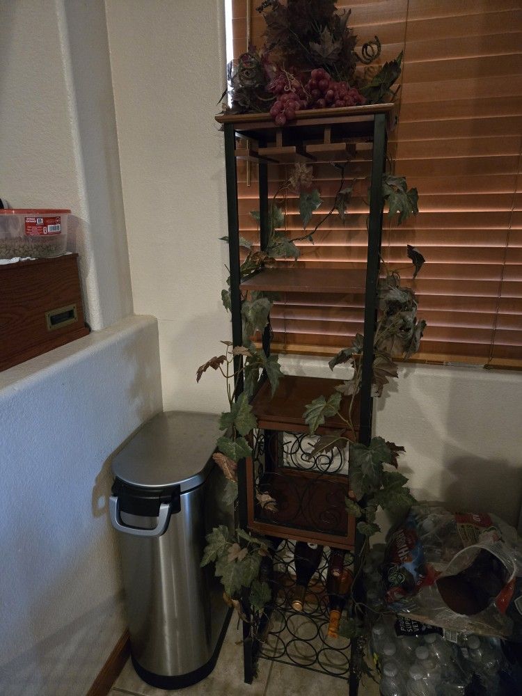 Wine rack with shelves